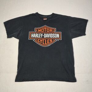 Harley-Davidson Men T-Shirt M Black 2012 Yellowstone Montana Eagle Classic Logo